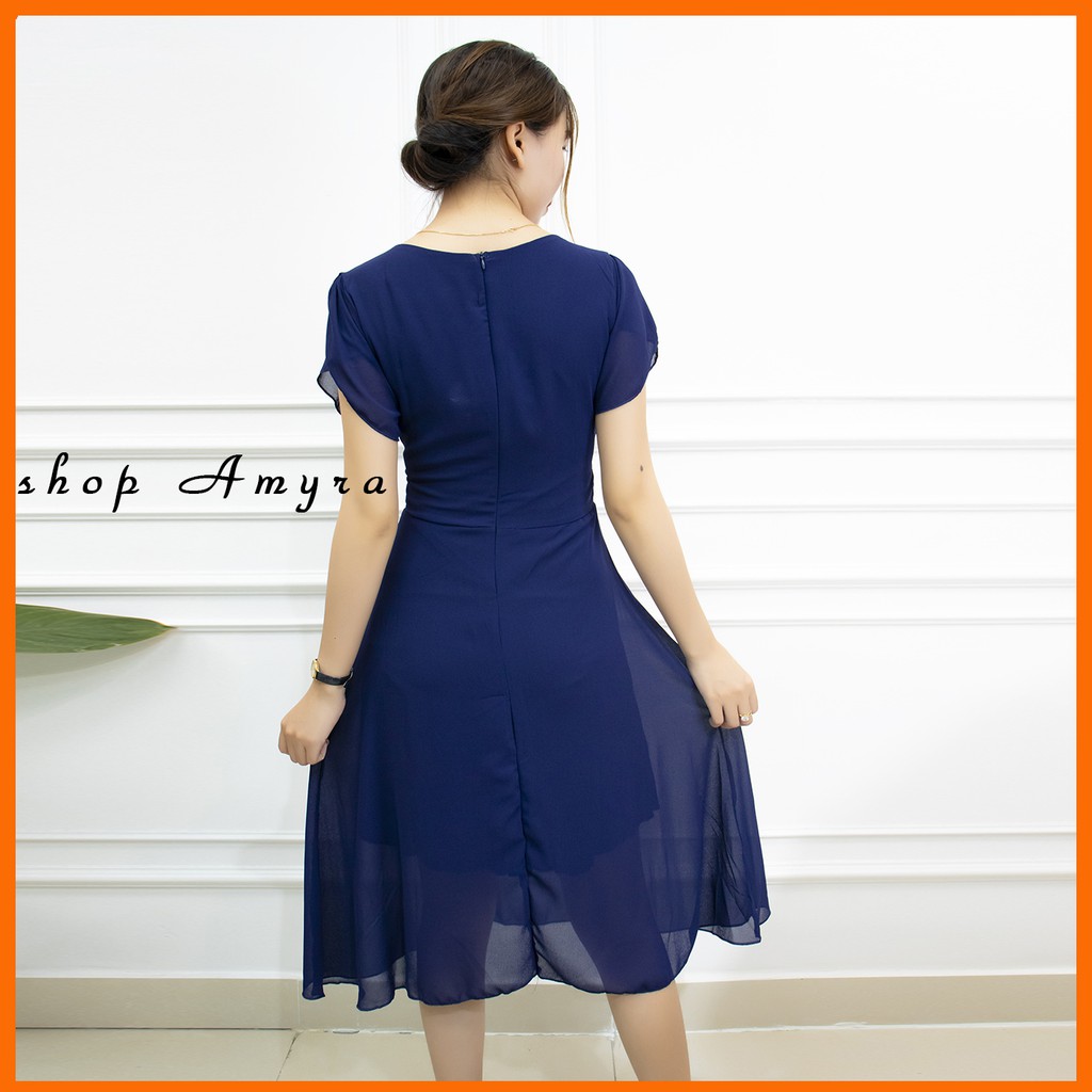 AMYRA - Đầm dự tiệc dáng xòe tay đắp siêu xinh voan 2 lớp đính khuya eo mặc đi tiệc,đi làm,đi chơi - D08 | BigBuy360 - bigbuy360.vn