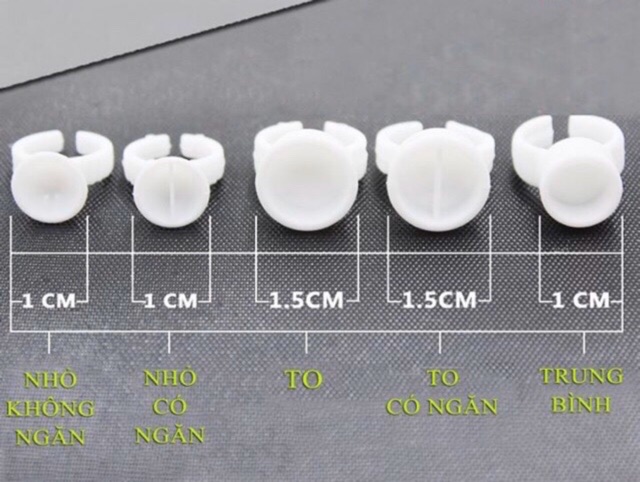 Nhẫn nhựa đựng mực phun xăm, nối mi