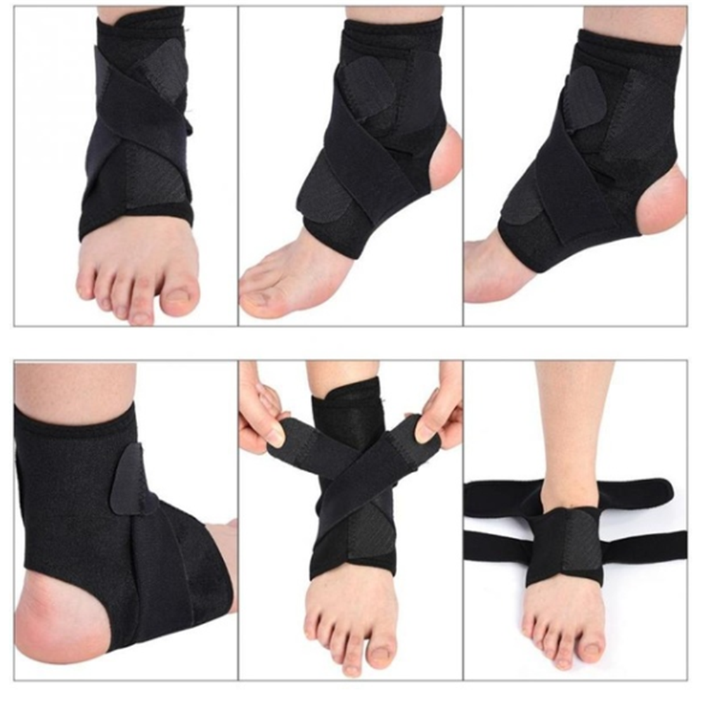 Đai Quấn Bảo Vệ Mắt Cá Chân Bằng Polyester Co Giãn Thoáng Khí Có Thể Điều Chỉnh