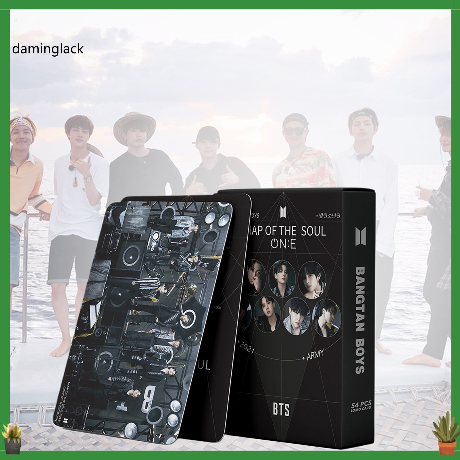 daminglack Online Bookstore Art Paper Lomo Cards Kpop BTS Idol Figure Postcard Easy to Carry for Shop