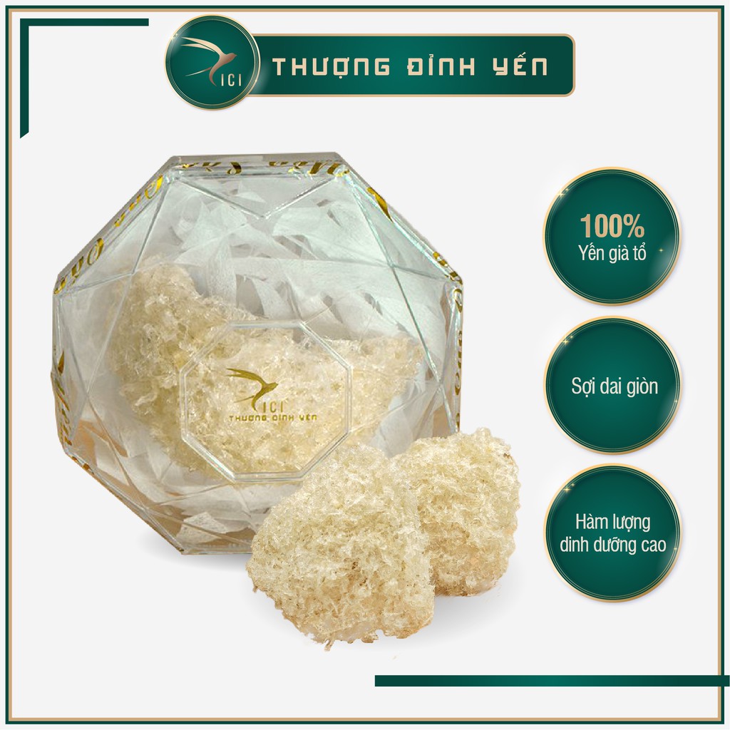 Yến Khô Tinh Chế Sợi Loại 1 CiCi Thượng Đỉnh Yến hộp 10g nguyên chất Tổ Yến Khánh Hòa