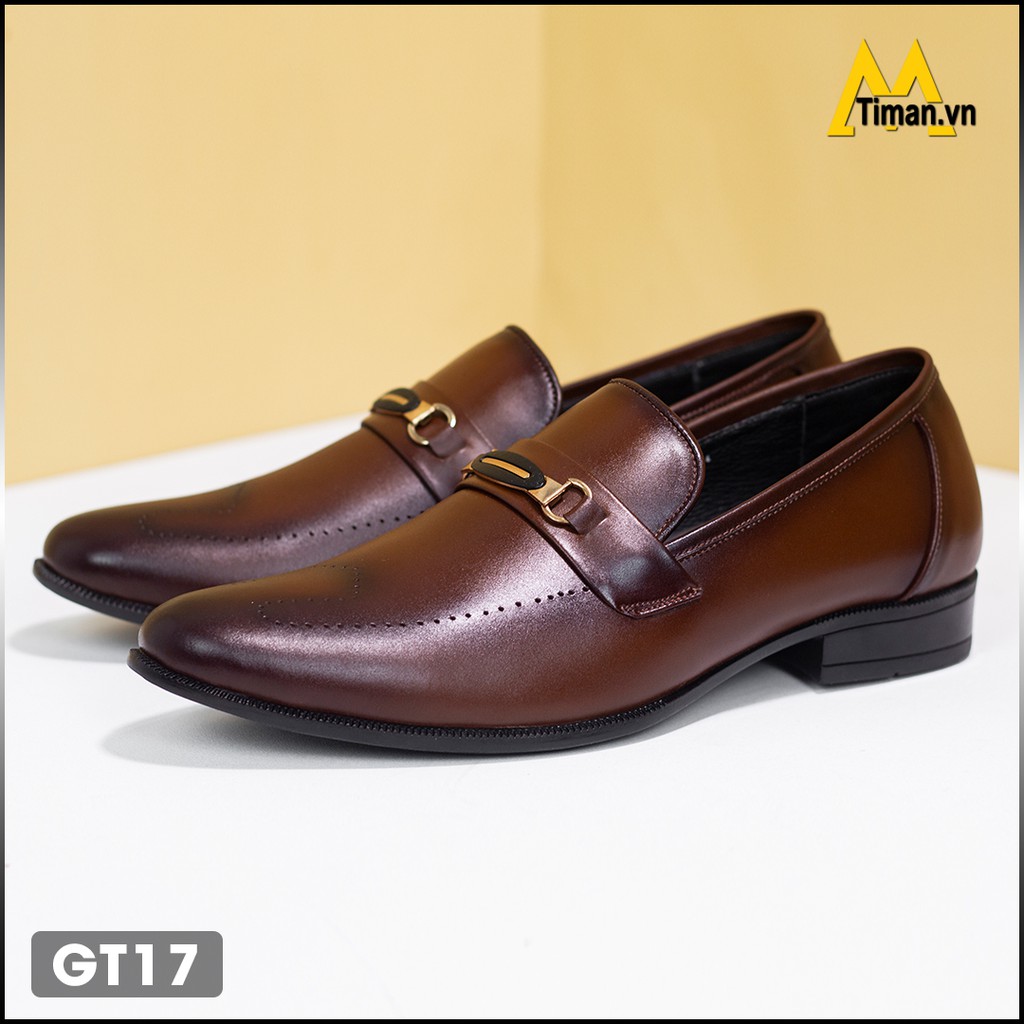 Giày da bò nam TIMAN GT17 bền bĩ êm chân thời trang nam tính bảo hành 5 năm