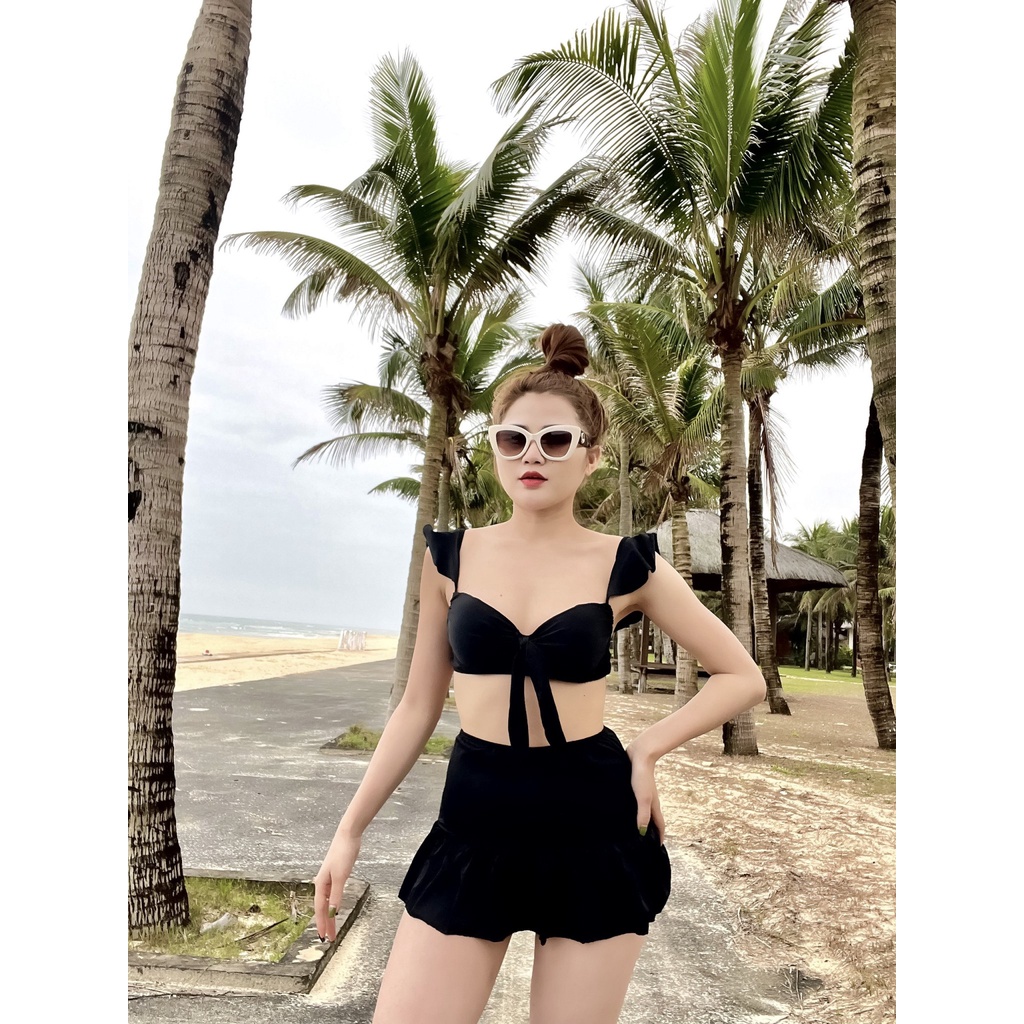 SET BIKINI, ĐỒ BƠI ĐI BIỂN HAI MẢNH ÁO NƠ CÁNH TIÊN ĐUÔI CÁ DỄ THƯƠNG ODERI HM-111
