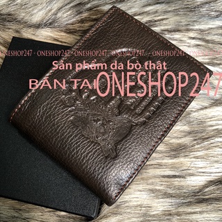 Bóp nam A154V, ví nam da bò Thật 100%, ví da bò bền đẹp