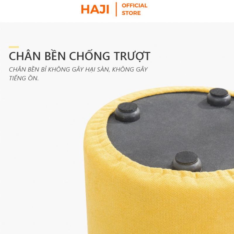 Ghế đôn sofa HAJI chân ghế chống trượt không gây trầy xước sàn nhà D14