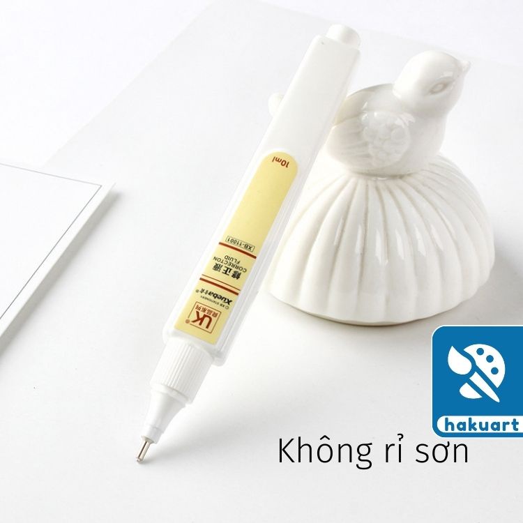 Bút xóa học sinh sơn trắng 10ml - Họa Cụ Hakuart