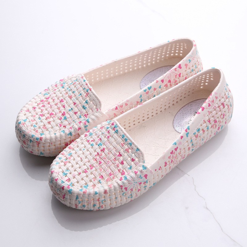 Giầy bệt siêu mềm hoa vintage dễ thương GN20 | BigBuy360 - bigbuy360.vn