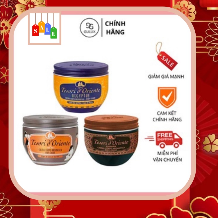 Kem dưỡng ẩm trắng da body Tesori D'Oriente 300ml, kem dưỡng thể chống lão hóa đến từ Ý