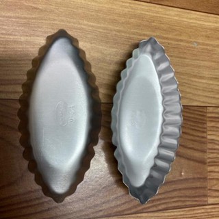 1 Khuôn đế bánh thuyền nhôm tart bầu dục hình lá
