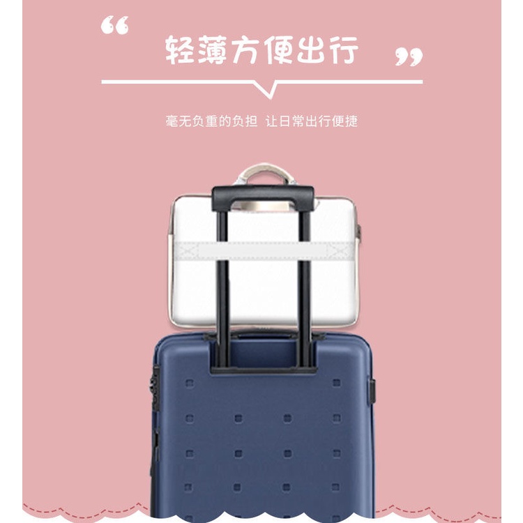 Túi Đựng Laptop Họa Tiết Gấu Dâu Tây Hoạt Hình Dễ Thương Cho Huawei Xiaomi Lenovo Dell