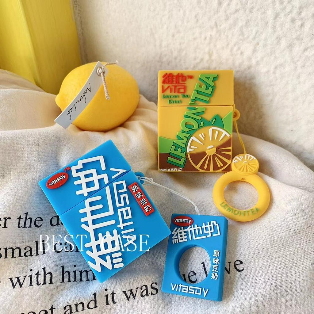 Vỏ Bảo Vệ Hộp Đựng Sạc Tai Nghe Airpods Bằng Silicone Mềm Hình Vitasay