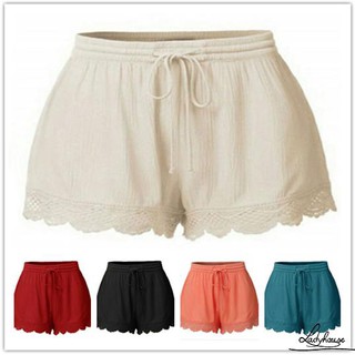 Quần short ren lưng thun thời trang cho nữ