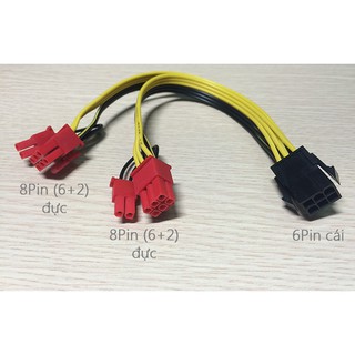 Cáp chia nguồn Card VGA 6 Pin ra 2 x 8 Pin (6+2)