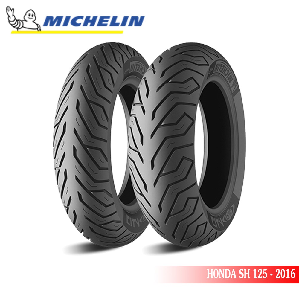 Cặp lốp xe HONDA SH 125 2016 MICHELIN TRƯỚC 100/80-16 CITY GRIP và SAU 120/80-16 CITY GRIP