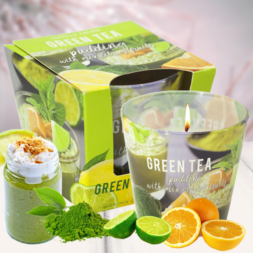 Ly nến thơm tinh dầu Bartek Green Tea 115g QT04964 - matcha trà xanh (giao mẫu ngẫu nhiên)