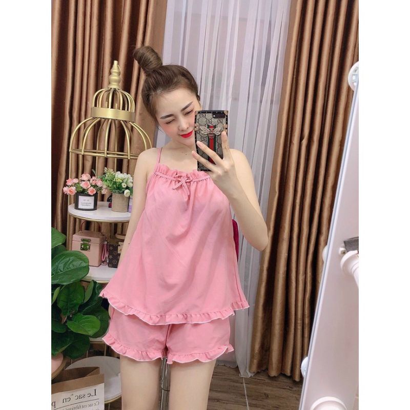 ĐỒ NGỦ 2 DÂY TRƠN MẶC NHÀ CHẤT LỤA MỀM,MỊN - TD TEENSHOP | BigBuy360 - bigbuy360.vn