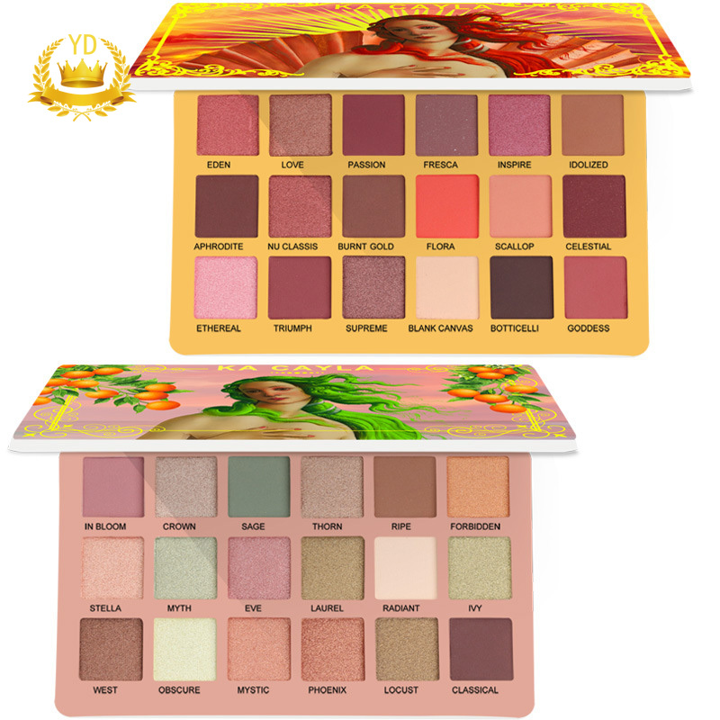 [Hàng mới về] Bảng phấn mắt 18 màu sắc tông lì và tông màu lấp lánh chống nước lâu trôi