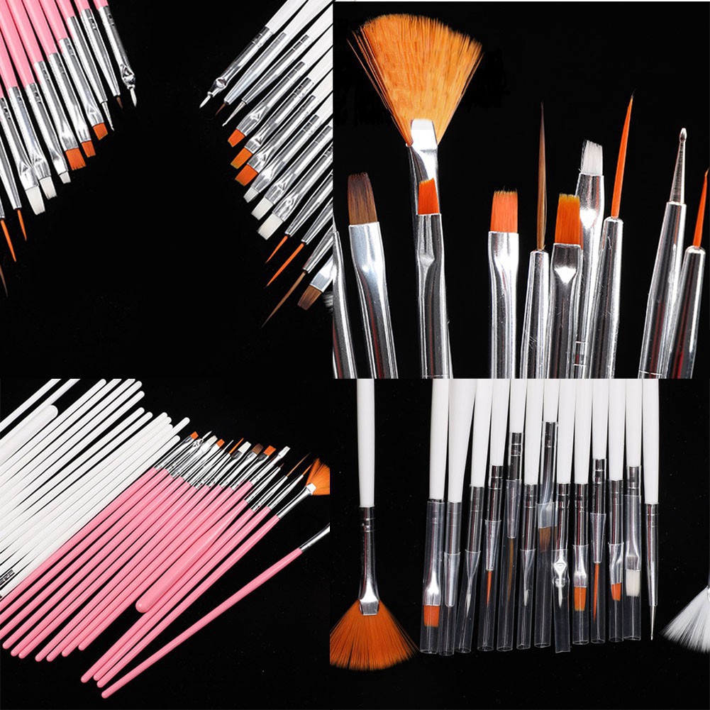 [Hàng mới về] Set 15 cọ vẽ móng tay nghệ thuật dễ sử dụng tiện lợi