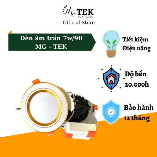 Đèn led âm trần 7w 3 chế độ, bóng đèn led âm trần thạch cao downlight mắt trâu cao cấp BH 2 năm