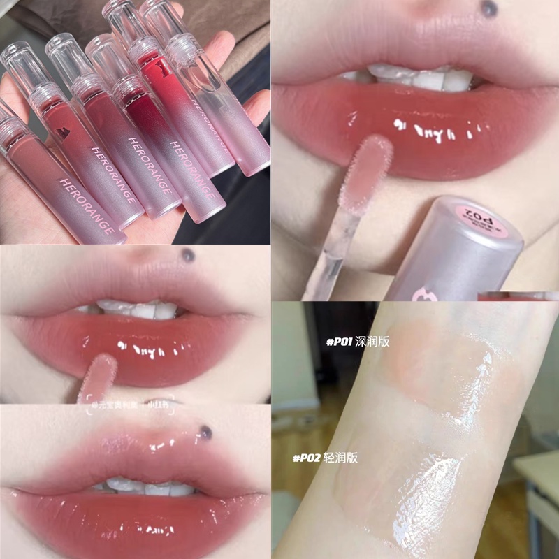 [Hàng mới về] Son kem Herorange 3D chống thấm nước lâu trôi nhiều màu tùy chọn gợi cảm