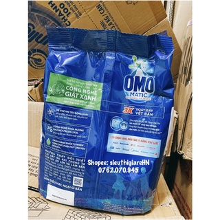 (XOÁY BAY MỌI VẾT BẨN) Bột giặt OMO MATIC xanh (cửa trước) 3kg