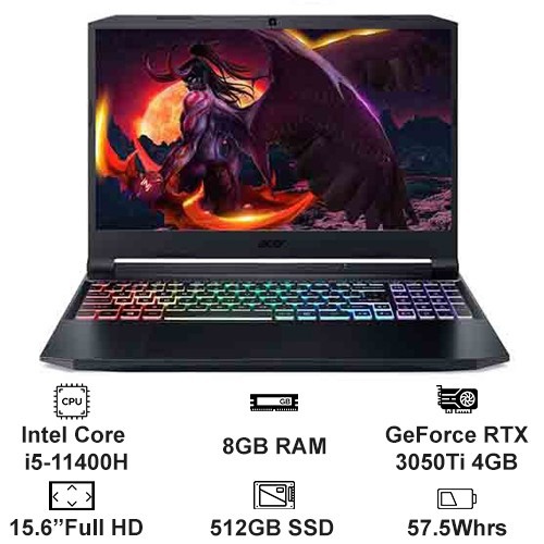Laptop Acer Gaming Nitro 5 Eagle AN515-57-57MX (NH.QD9SV.002) (i5 11400H/8GB Ram/512GB SSD/RTX3050Ti 4G/15.6 inch FHD 14 | BigBuy360 - bigbuy360.vn