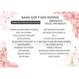 TINH DẦU NƯỚC HOA AROMA PHÁP