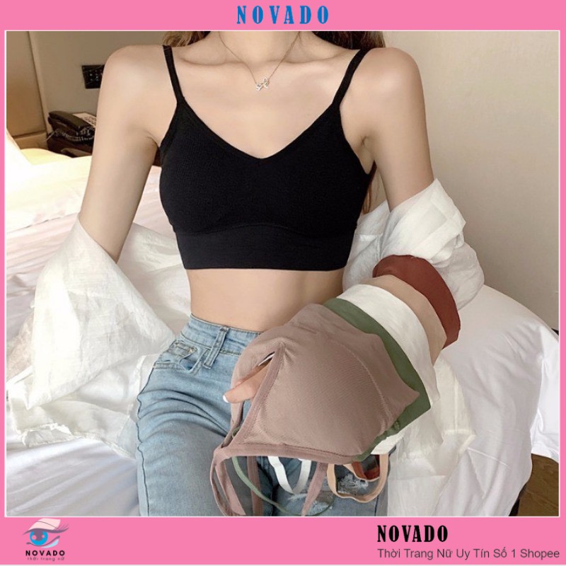 Áo lót nữ - Áo bra len tăm khoét lưng nâng ngực gợi cảm chữ U siêu hót kèm mút đệm mỏng