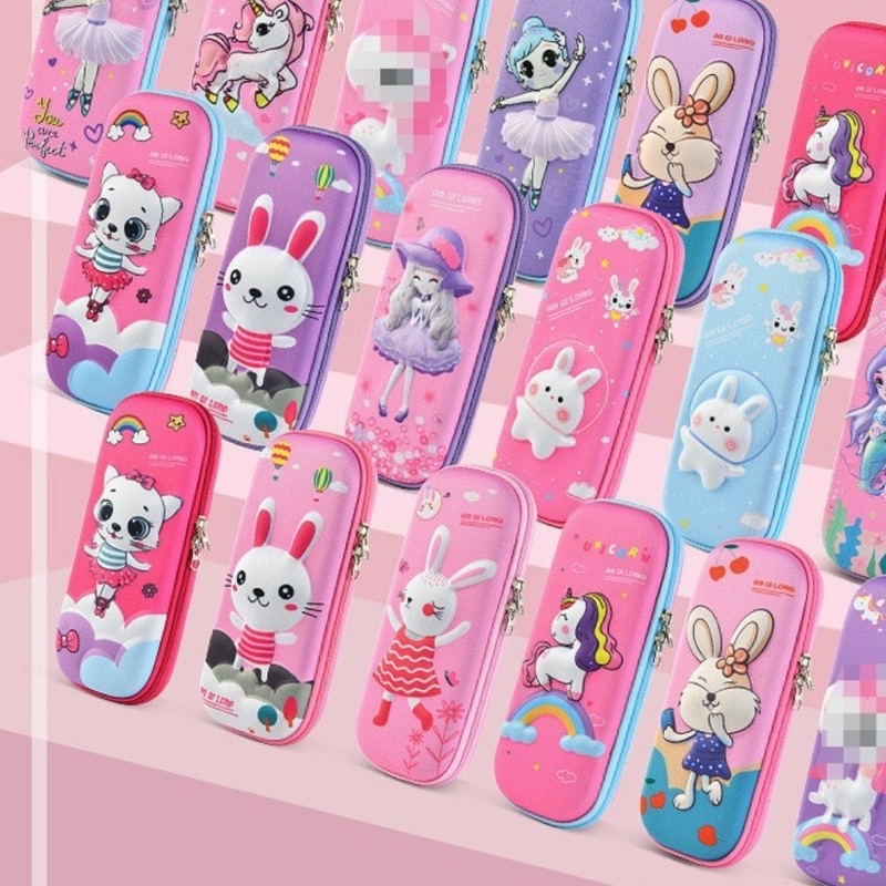 Hộp Bút, Bóp Viết In Nổi 3D Bọc vải, Hình hoạt hình Dễ Thương Sáng Tạo Cho Bé Trai, Bé Gái - TIỆM NHÀ SU