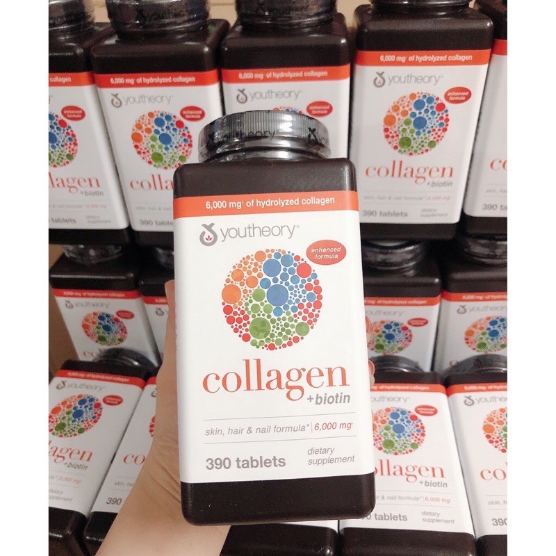 Viên uống Collagen youtheory 390 viên type 1 2&3 mẫu mới 2019 của mỹ