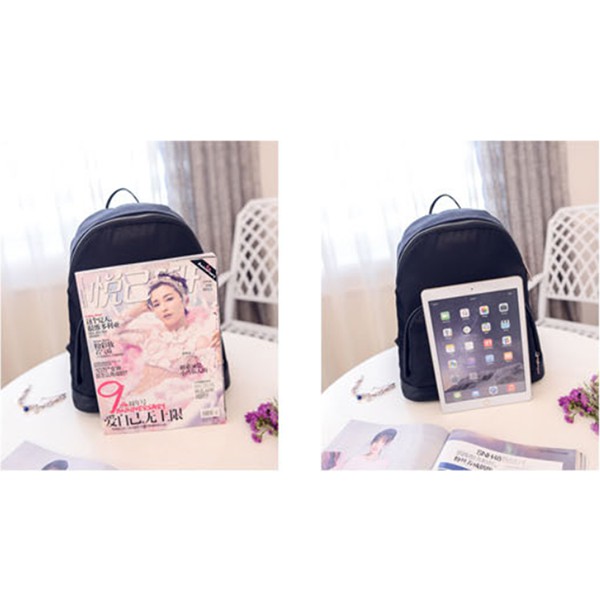 Balo đầu lâu gắn đinh tán nữ đi chơi đi làm vải dù cá tính