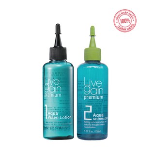 Thuốc uốn siêu dưỡng Livegain Premium Aqua Cysteine Lotion 160ml + 160ml Hàn Quốc