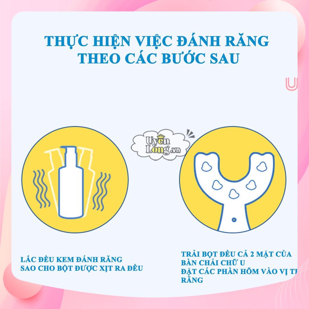 Bàn Chải Đánh Răng Chữ U Thông Minh Chất Liệu Silicon Cho Bé Từ 2 - 6 Tuổi