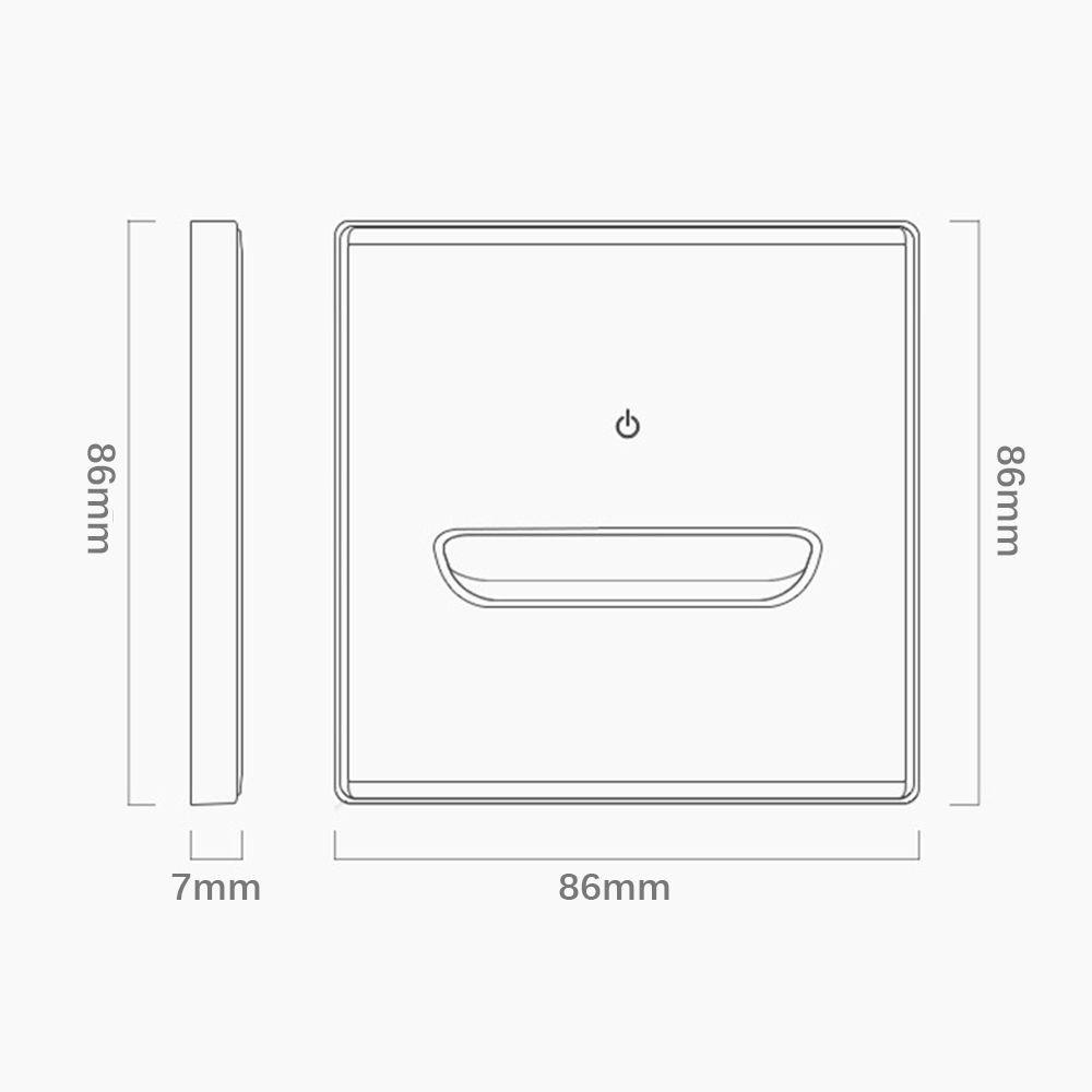 Công Tắc Đèn Gắn Tường 86 * 86mm 1 / 2 / 3 / 4 Gang 1 Chiều