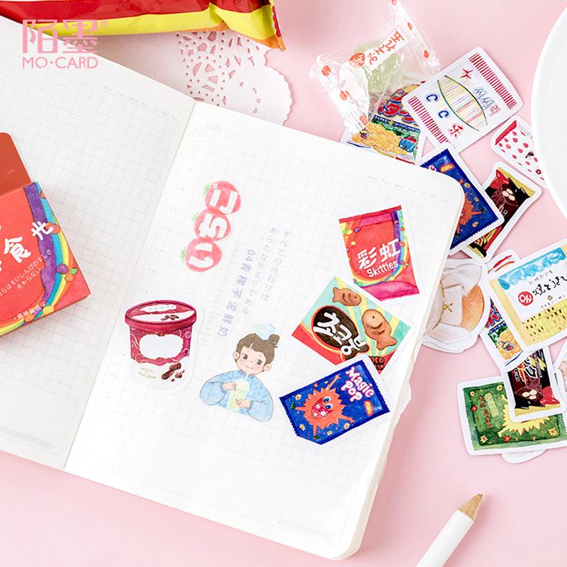 Set 46 nhãn dán trang trí hình bịch bánh độc đáo xinh xắn