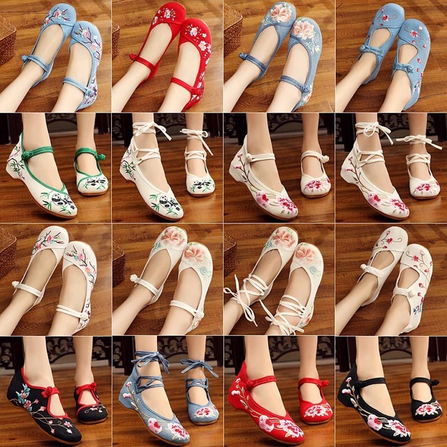 Giày vải thêu cổ trang | BigBuy360 - bigbuy360.vn