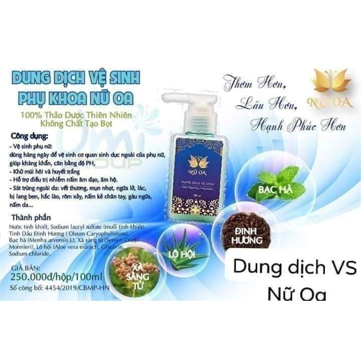 [HÀNG CAO CẤP]DUNG DỊCH VỆ SINH NỮ OA - ngăn ngừa viêm phụ khoa - không chất tạo bọt - dùng dược cho mọi đối tượng