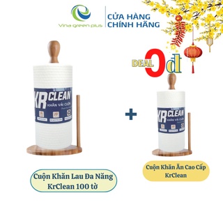 [MUA 1 TẶNG 1] Khăn Cuộn KRCLEAN trắng 100 tờ MUA 1 TẶNG 1- Giấy lau đa năng - giấy lau bếp - giấy lau tay có thể giặt.