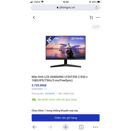 [người bán địa phương] Bộ Máy Tính VĂN PHÒNG VIP 1 Màn 24 inch sam sung bảo hành chính hãng  2 năm | BigBuy360 - bigbuy360.vn