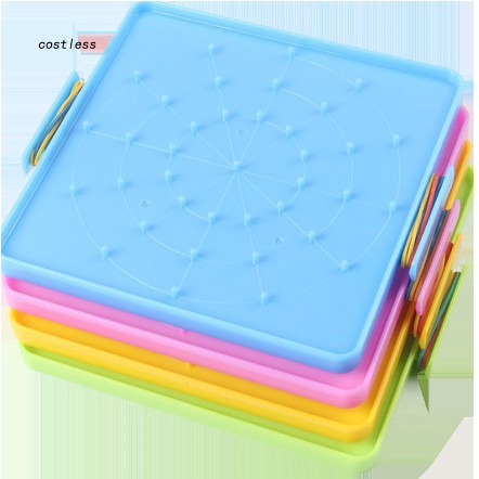 Bảng đinh/ bảng chun 2 mặt 16x16cm cho bé học tạo hình