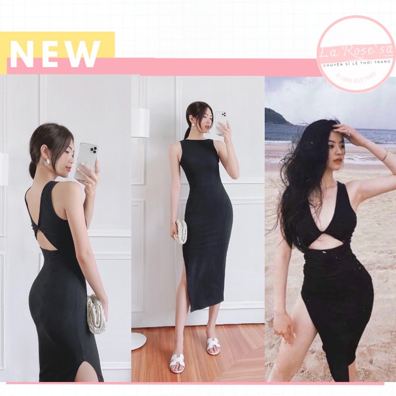 ✨ Đầm Body Xoắn Ngực Dáng Dài Xẻ Tà Trang Phục Dự Tiệc ✨ | BigBuy360 - bigbuy360.vn