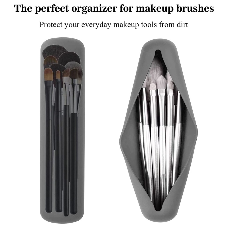 Giá Đỡ Cọ Trang Điểm Bằng Silicon Thiết Kế Nhỏ Gọn Tiện Dụng Mang Theo Du Lịch