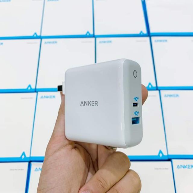 Cốc sạc Anker PowerPort Atom III 60W ( 1 Cổng USB- C iQ3 45W và 1 Cổng USB-A iQ2 15W )