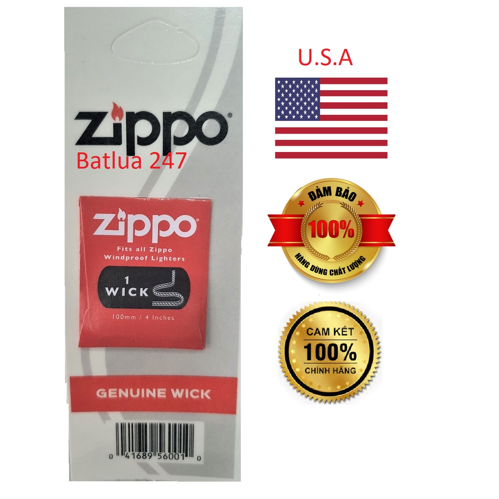 Combo Đá Zippo + Bấc Zippo U.S.A