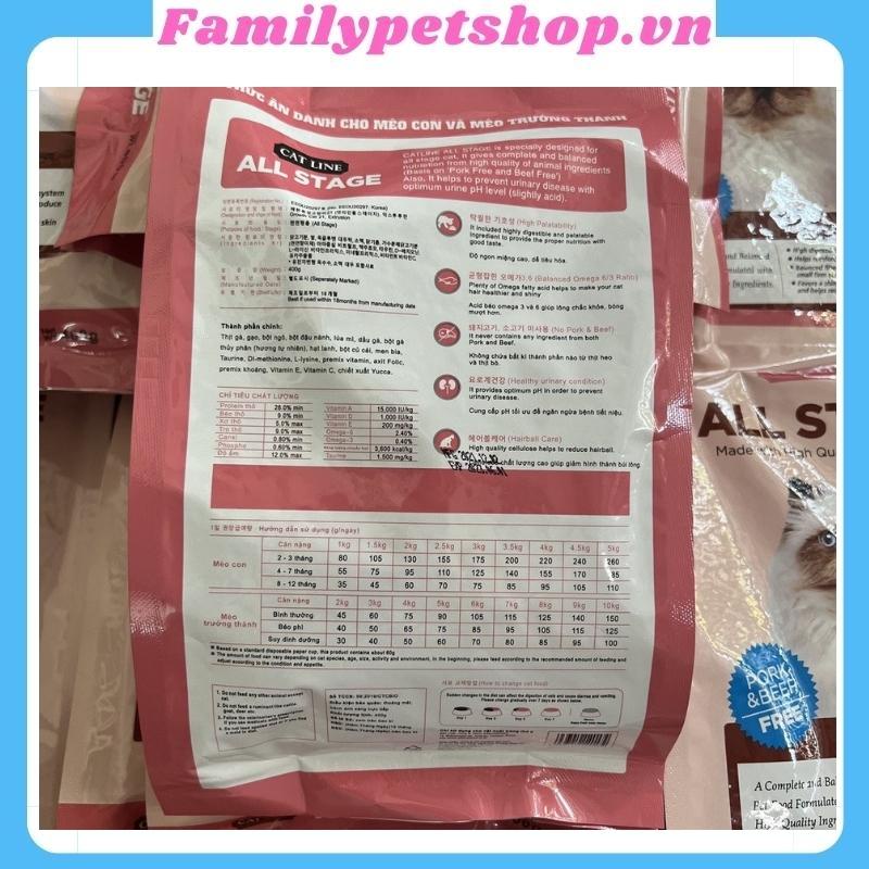 Hạt cho mèo Catline-hạt cho mèo mọi lứa tuổi Hàn Quốc-gói 400g-familypetshop.vn