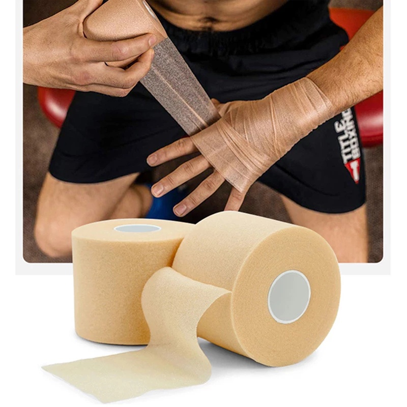 Băng Dán Cổ Tay / Mắt Cá Chân Bằng Xốp Cotton Tự Dính Thoáng Khí Hỗ Trợ Bong Gân Thể Thao