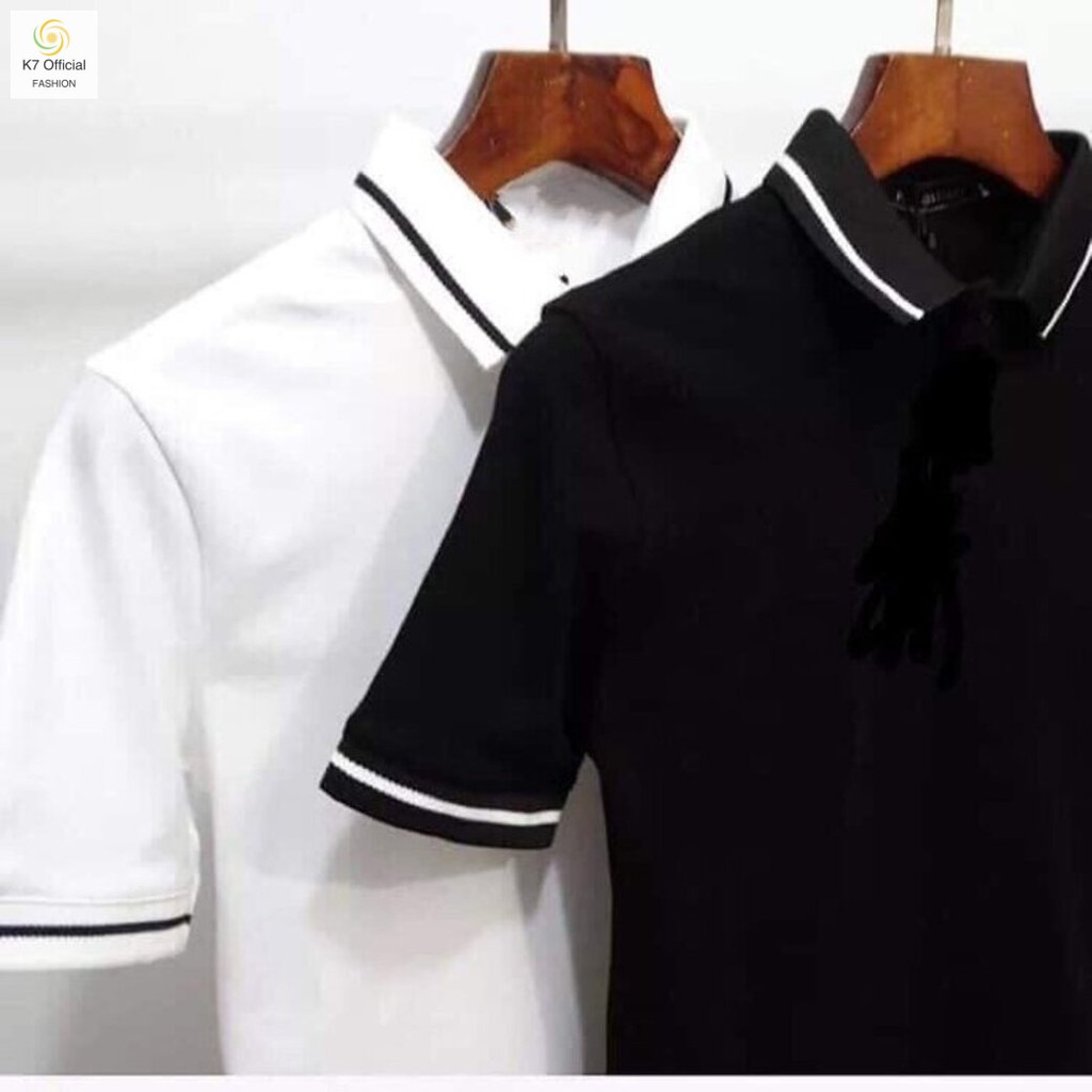 Áo phong thời trang nam cao cấp, áo thun nam Polo AT032 – K7 Official áo thun cổ có viền chất cotton