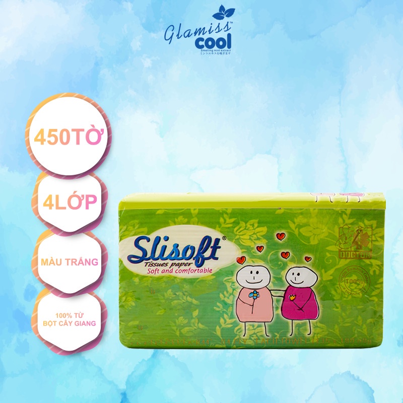 Giấy rút đa năng cao cấp Slisoft Vàng 4 lớp siêu dai, mềm mịn an toàn cho sức khỏe