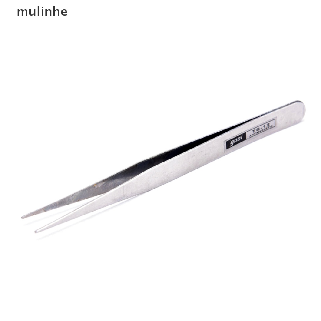 Set 2 nhíp bằng thép không gỉ dùng cho lông mi/ phụ kiện trang trí móng/ trang điểm tiện dụng