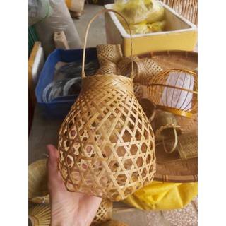 Đèn tổ ông mây tre đan